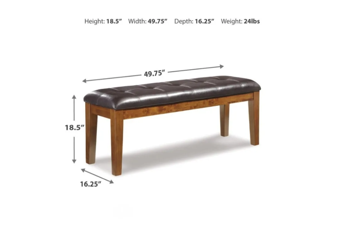 Mor Furniture Ralene Extendable Dining Table, 4 Chairs & Bench In Brown
