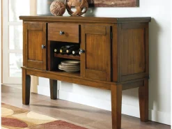 Mor Furniture Ralene Server In Medium Brown