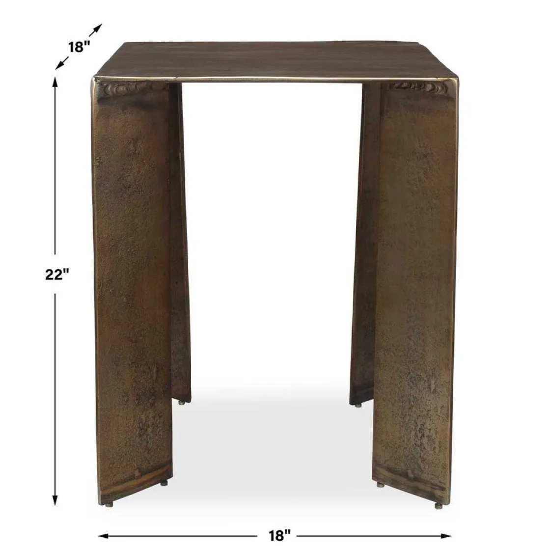 Mor Furniture Reade Outdoor Square End Table In Gold