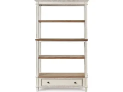Mor Furniture Realyn Bookcase W/ Drawer In White/Brown