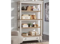 Mor Furniture Realyn Bookcase W/ Drawer In White/Brown