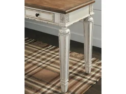 Mor Furniture Realyn Office Desk W/ Usb Charging In White/Brown