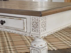 Mor Furniture Realyn Office Desk W/ Usb Charging In White/Brown
