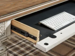 Mor Furniture Realyn Office Desk W/ Usb Charging In White/Brown