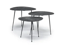 Mor Furniture Reeves Nesting Table In Black, Set Of 3