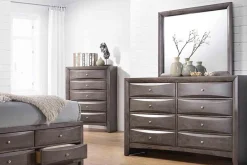 Mor Furniture Remi Mirror In Gray