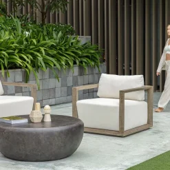 Mor Furniture Remsen Outdoor Lounge Chair In Brown