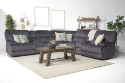 Mor Furniture Retreat 7 Piece Power Sectional In Cognac Leather