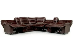 Mor Furniture Retreat 7 Piece Power Sectional W/ Power Armless Recliner In Charcoal