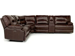 Mor Furniture Retreat 7 Piece Power Sectional W/ Power Armless Recliner In Charcoal
