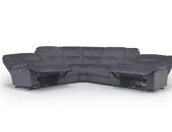 Mor Furniture Retreat 6 Piece Power Sectional W/ Power Armless Recliner In Cognac Leather
