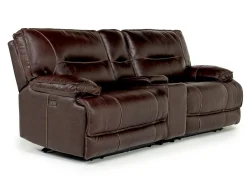 Mor Furniture Retreat Power Console Loveseat In Charcoal