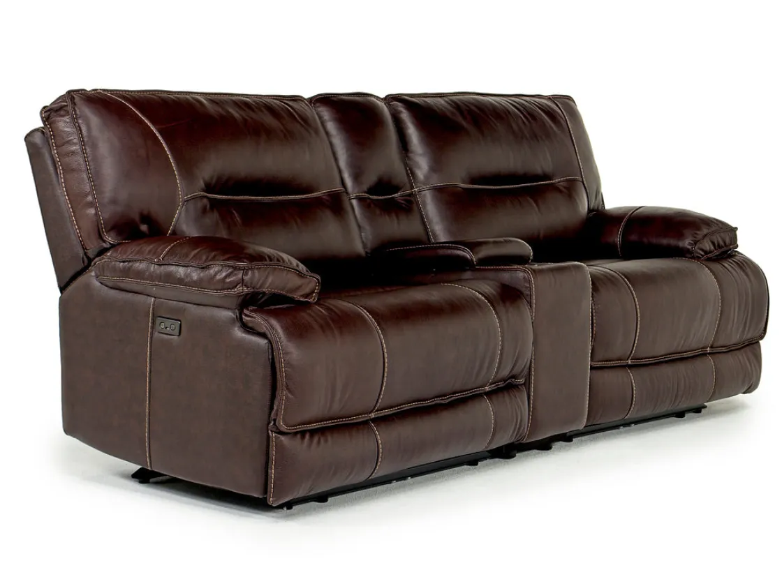 Mor Furniture Retreat Power Console Loveseat In Charcoal