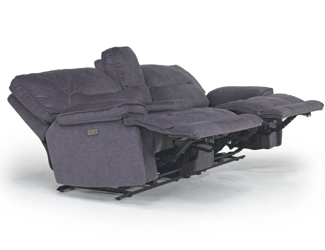 Mor Furniture Retreat Power Console Loveseat In Charcoal