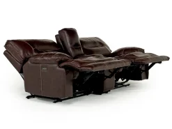 Mor Furniture Retreat Power Console Loveseat In Charcoal