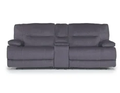 Mor Furniture Retreat Power Console Loveseat In Charcoal