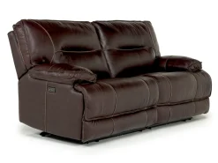 Mor Furniture Retreat Power Loveseat In Cognac Leather