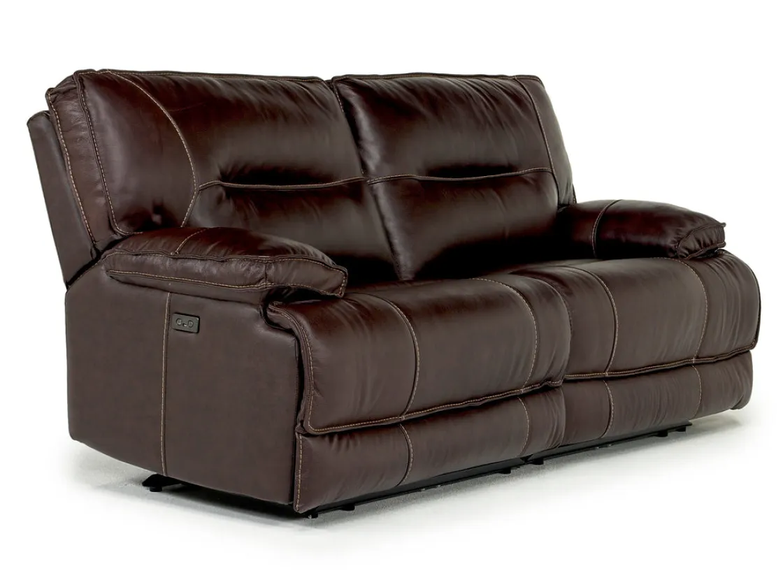 Mor Furniture Retreat Power Loveseat In Cognac Leather