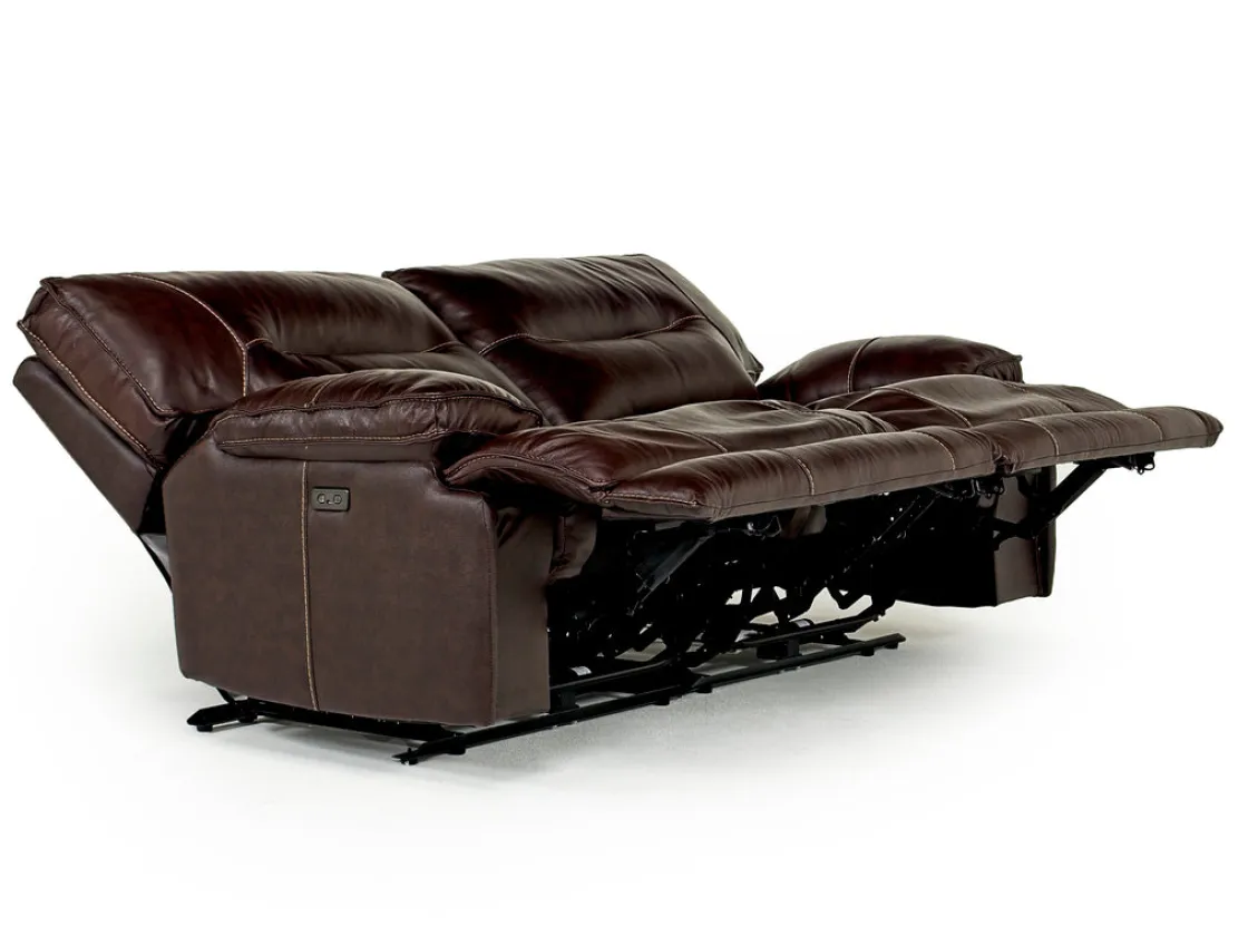 Mor Furniture Retreat Power Loveseat In Cognac Leather