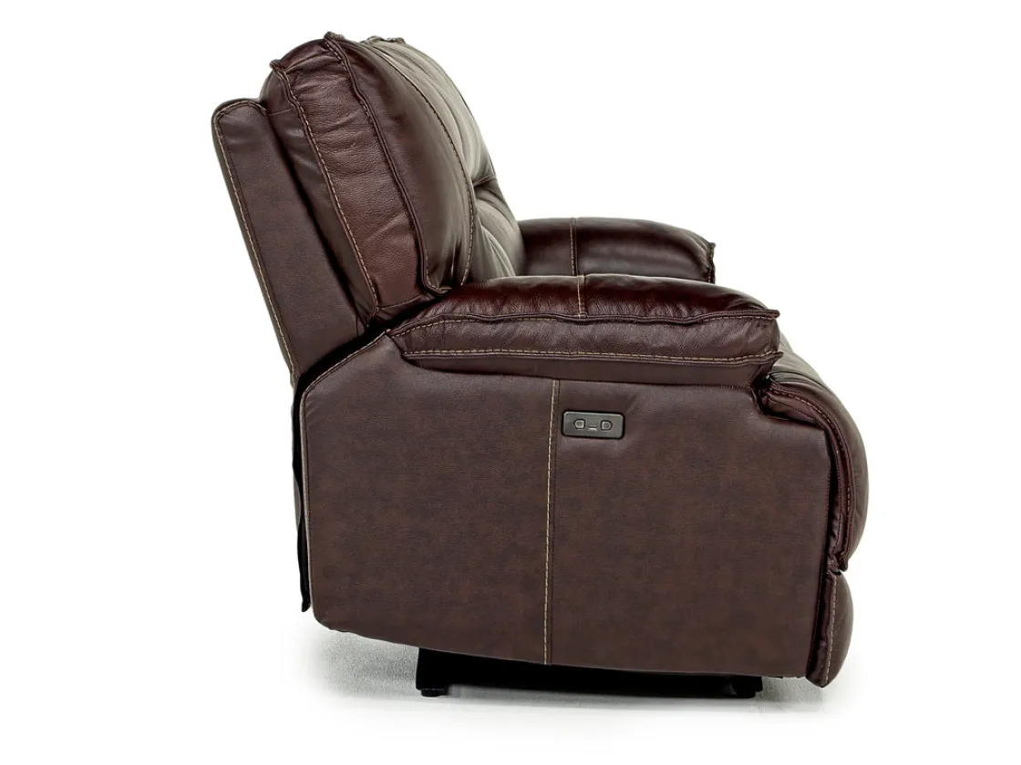 Mor Furniture Retreat Power Loveseat In Cognac Leather