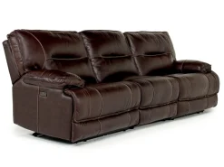 Mor Furniture Retreat Power Sofa & Loveseat In Cognac Leather