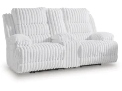 Mor Furniture Rhine Falls Power Console Loveseat In Alloy