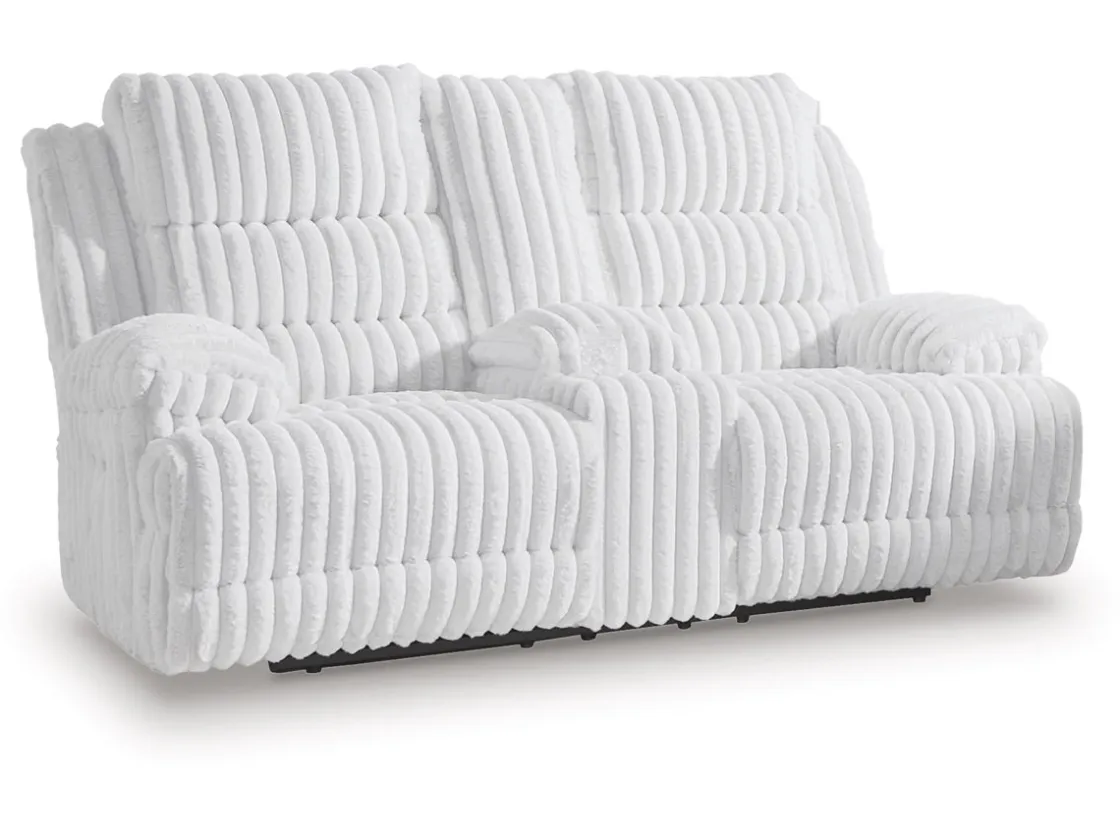 Mor Furniture Rhine Falls Power Console Loveseat In Alloy