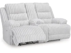 Mor Furniture Rhine Falls Power Console Loveseat In Alloy