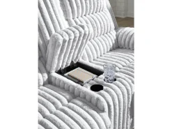 Mor Furniture Rhine Falls Power Console Loveseat In Alloy