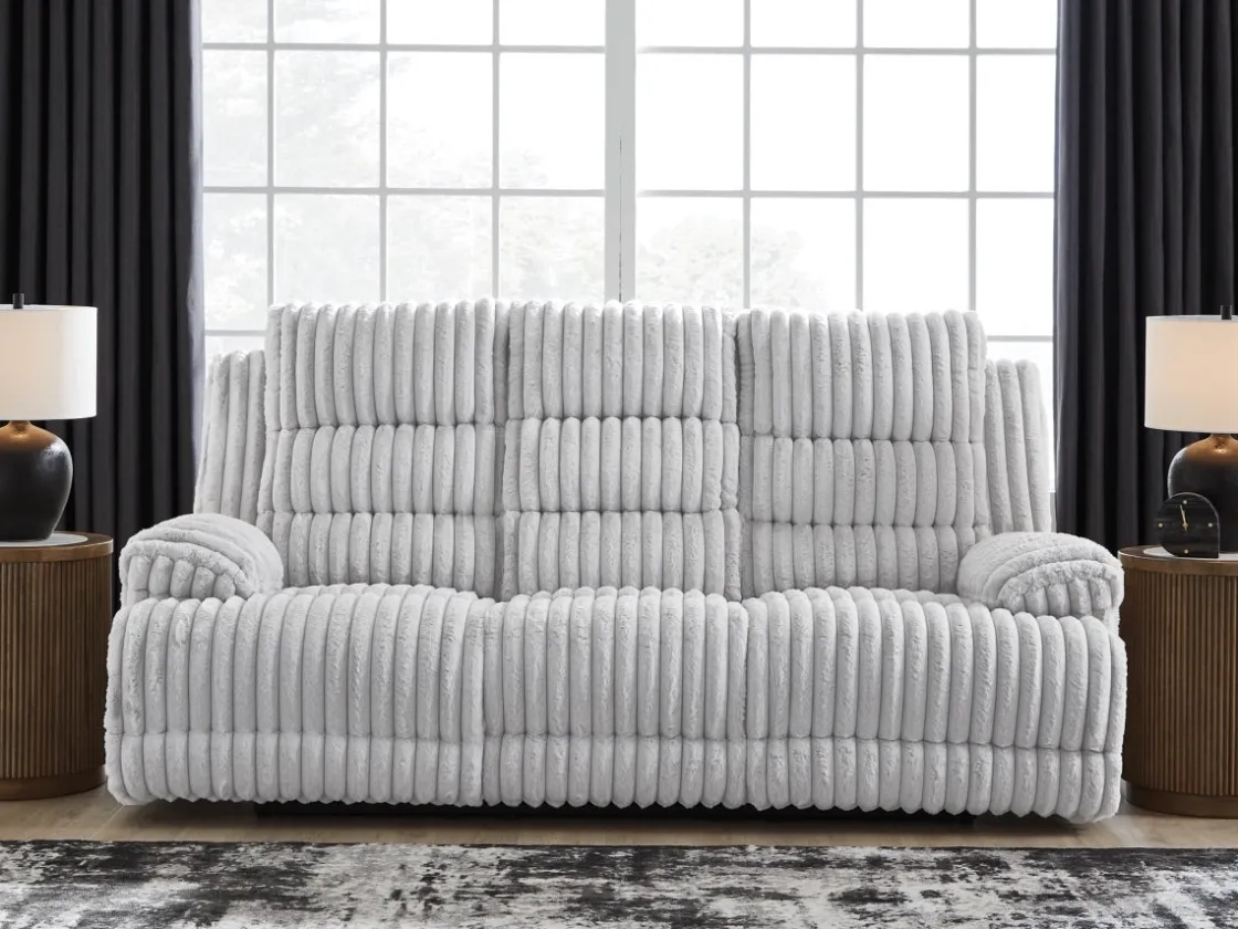 Mor Furniture Rhine Falls Power Sofa In Alloy