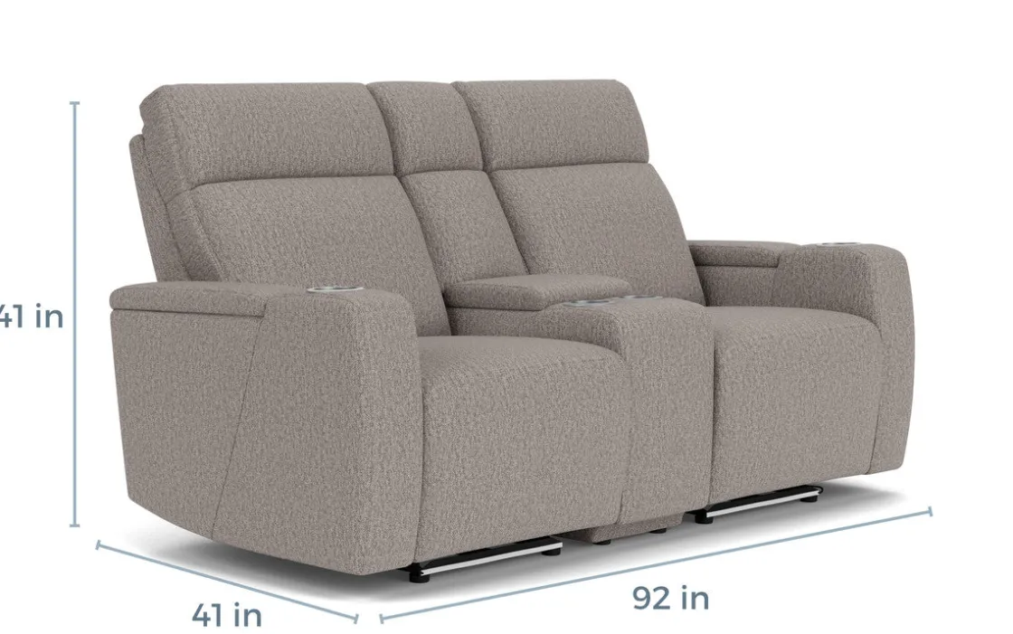 Mor Furniture Rhys 2 Power Console Loveseat In