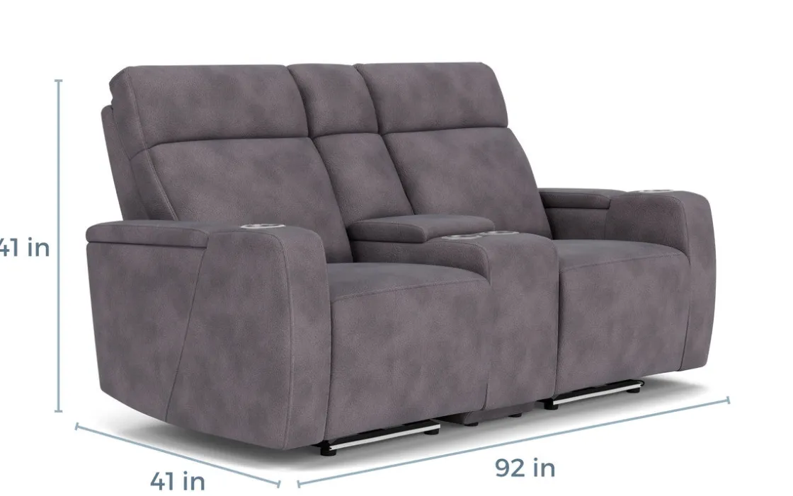 Mor Furniture Rhys 2 Power Console Loveseat In