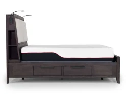 Mor Furniture Riley Bookcase Bed In Carbonite, Ca King