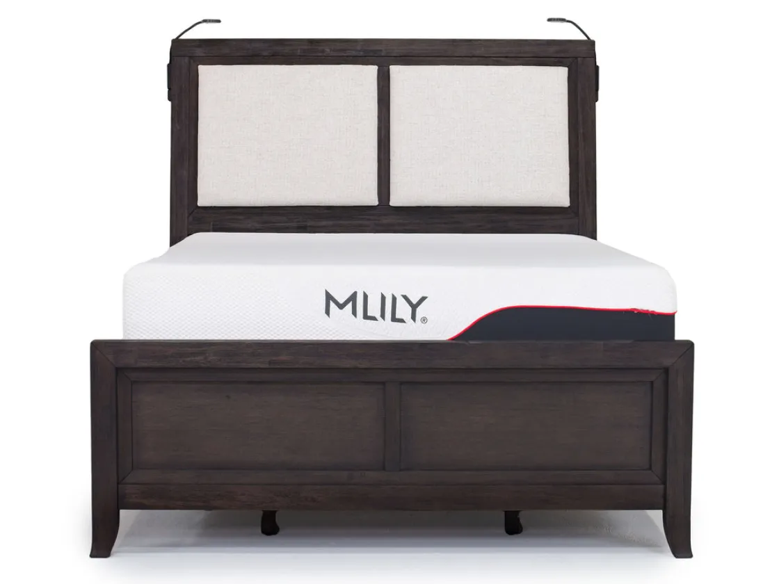 Mor Furniture Riley Bookcase Bed In Carbonite, Ca King