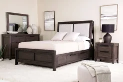 Mor Furniture Riley Bookcase Bed In Carbonite, Ca King