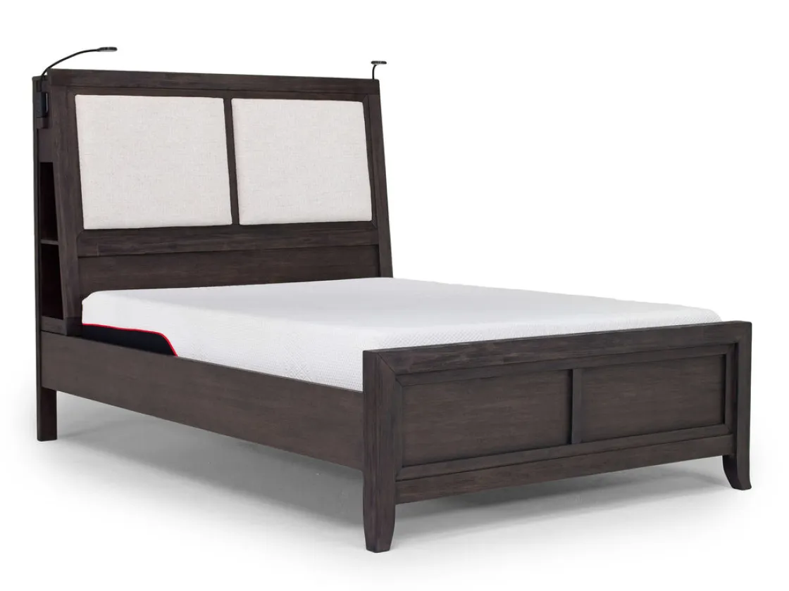 Mor Furniture Riley Bookcase Bed In Carbonite, Ca King