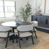 Mor Furniture Riley Round Dining Table & 5 Chairs In Carbonite