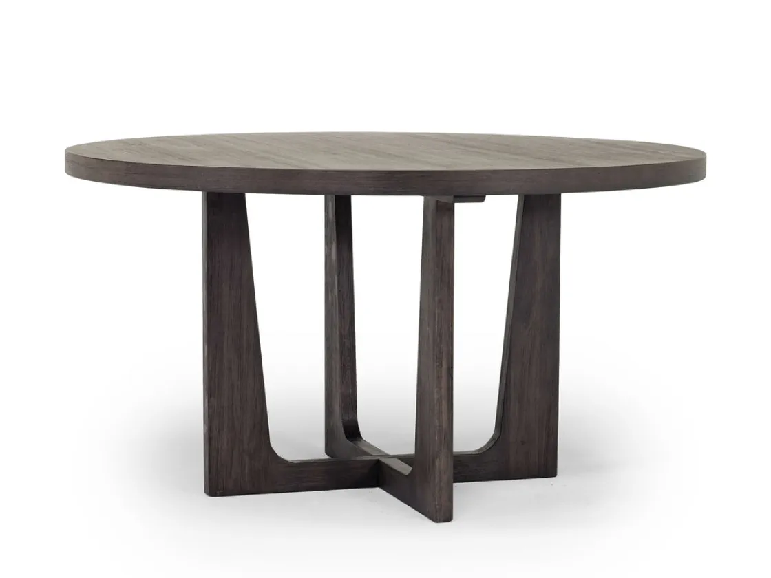 Mor Furniture Riley Round Dining Table & 4 Chairs In Carbonite
