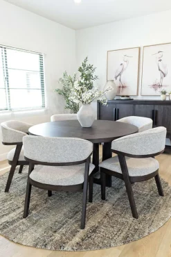 Mor Furniture Riley Round Dining Table In Carbonite
