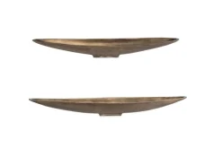 Mor Furniture Riverrun Tray In Gold, Set Of 2