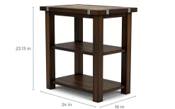 Mor Furniture Roanoke Chairside Table In Brown