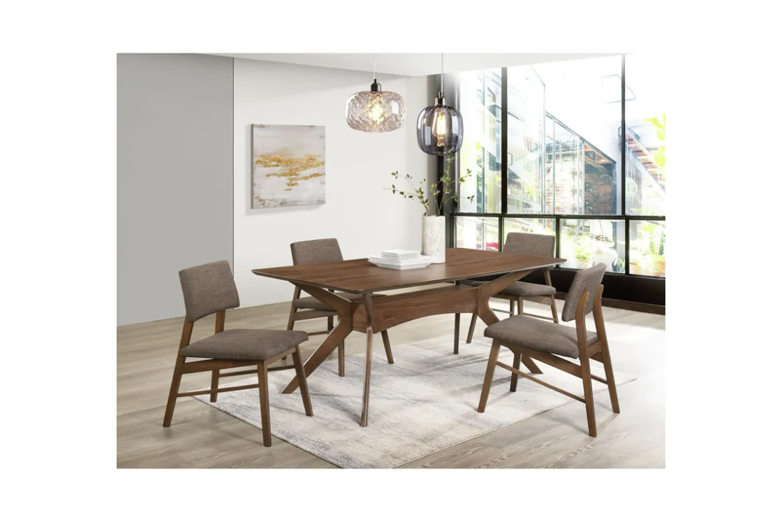 Mor Furniture Ronan Side Chair In Walnut, Set Of 2