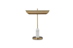 Mor Furniture Rowleigh Desk Lamp In Gold Finish/White