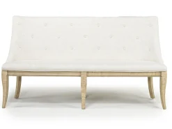 Mor Furniture Roxy Dining Bench In Vintage Taupe, Upholstered