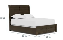 Mor Furniture Ruff Hewn Panel Bed In , Queen