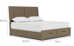 Mor Furniture Ruff Hewn Panel Bed In , Queen