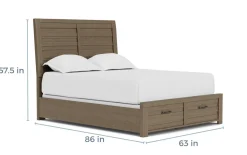 Mor Furniture Ruff Hewn Panel Bed In , Queen
