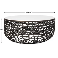 Mor Furniture Sabena Outdoor Round Coffee Table In Black