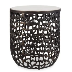 Mor Furniture Sabena Outdoor Round End Table In Black
