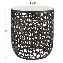 Mor Furniture Sabena Outdoor Round End Table In Black